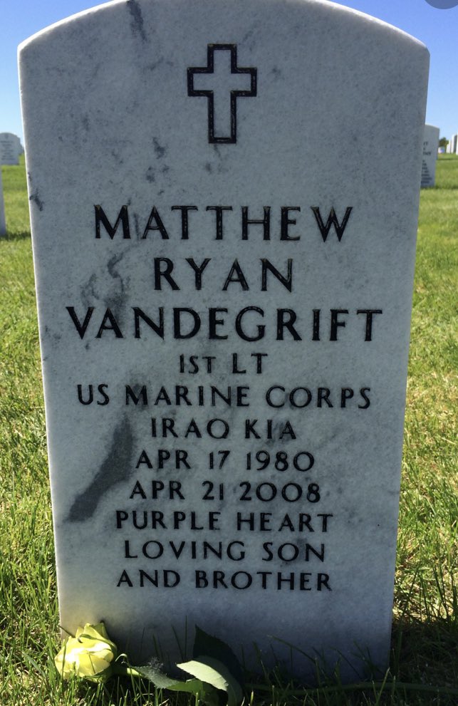 Wendy Sturdevant (@sturdevant_crms) on Twitter photo In loving memory of Lt. Matthew Ryan Vandegrift, we thank you and all others that gave their lives so we might live ours. #MemorialDay2021 #FreedomIsntFree
<a href="/VandegriftHS/">Vandegrift HS</a> <a href="/LeanderISD/">Leander ISD</a> In loving memory of Lt. Matthew Ryan Vandegrift, we thank you and all others that gave their lives so we might live ours. #MemorialDay2021 #FreedomIsntFree
<a href="/VandegriftHS/">Vandegrift HS</a> <a href="/LeanderISD/">Leander ISD</a>