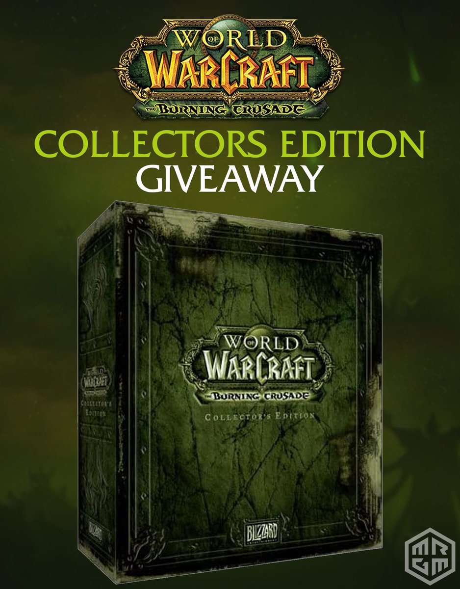 MrGM (@mrgmyt) on Twitter photo 🔥 ORIGINAL #BurningCrusade Collectors Edition #GIVEAWAY!
What do you need to do?
✅ Follow
❤️ Like
🔁 Retweet
❓ Complete this QUIZ! forms.gle/fjBrKv4zKEW2sk…
🌎 Europe/North America ONLY
🎁 Winner will be drawn LIVE on June 7th at twitch.tv/MrGM
Thank you <a href="/Warcraft/">World of Warcraft</a> 💚 🔥 ORIGINAL #BurningCrusade Collectors Edition #GIVEAWAY!
What do you need to do?
✅ Follow
❤️ Like
🔁 Retweet
❓ Complete this QUIZ! forms.gle/fjBrKv4zKEW2sk…
🌎 Europe/North America ONLY
🎁 Winner will be drawn LIVE on June 7th at twitch.tv/MrGM
Thank you <a href="/Warcraft/">World of Warcraft</a> 💚