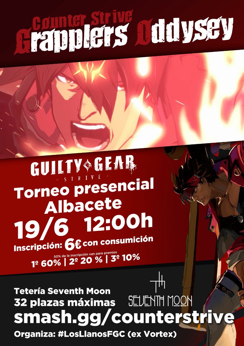 AlenFGC's tweet photo. Estoy muy contento de poder anunciar esto:
Torneo presencial en Albacete
Guilty Gear Strive #GGST #Albacete #FGC
S-19-J
Más detalles e inscripción:
https://t.co/XeebwIoBYI
En directo a las 12:00 en:
https://t.co/xdvtPyc4eR https://t.co/nhxIrqqrku