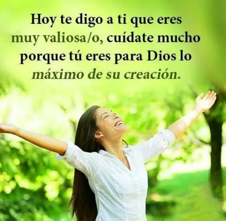 Somos lo máximo,excelente creación de Dios.Feliz semana.