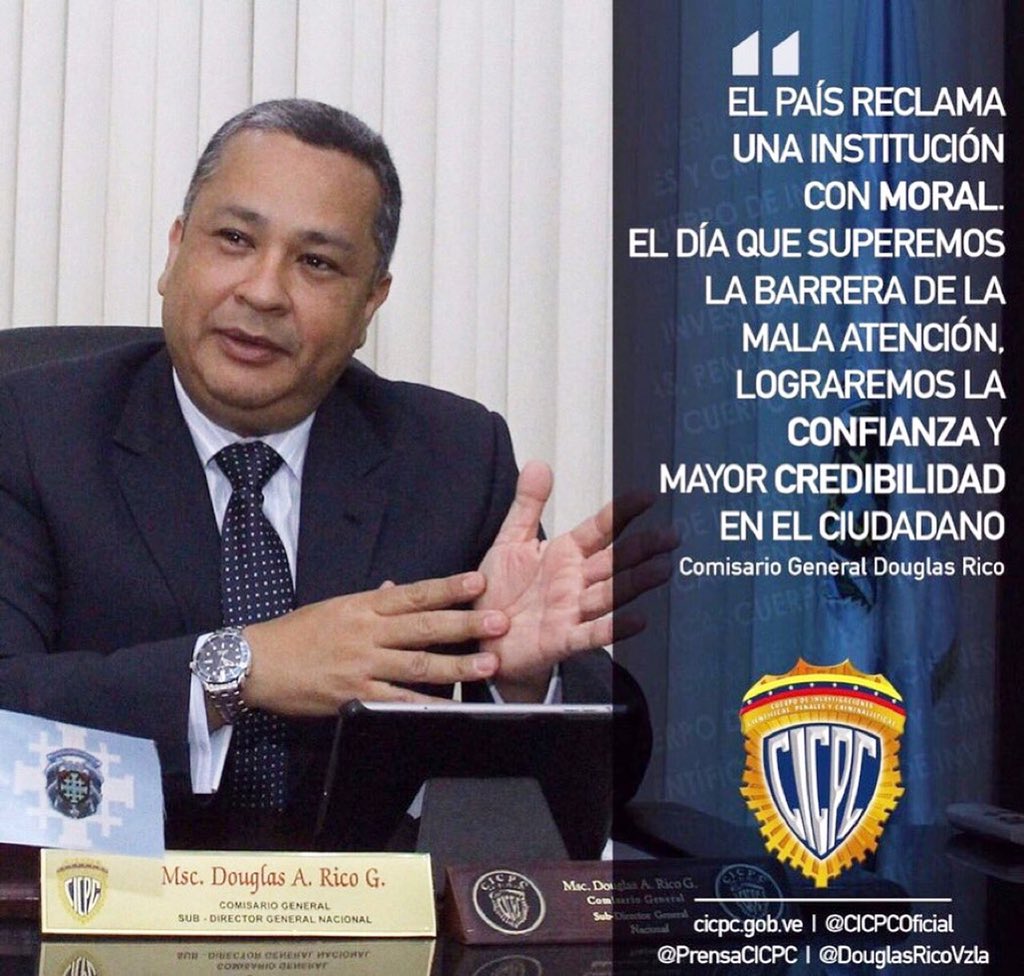 DouglasRicoVzla's tweet photo. Si en alguna oficina del #Cicpc recibes una mala atención o no quieren tomarte tu denuncia, avísame de inmediato. #EficienciaOnada https://t.co/23GI32iRQb