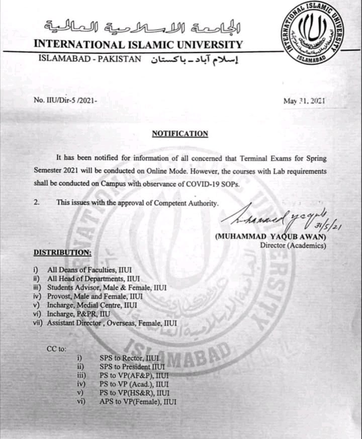 StudentsIiui's tweet photo. Exam will be online 😃
#IIUI https://t.co/SpoLmuVFE9