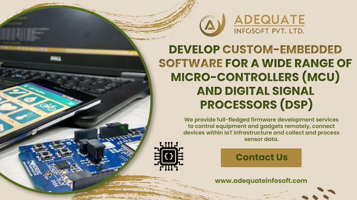 ADQInfosoft's tweet image. Hire Best firmware Development Services From Adequate Infosoft
Visit us: adequateinfosoft.com
#FirmwareDevelopmentServices #EmbeddedSoftwareDevelopment #HireEmbeddedSoftwareDevelopmentCompany