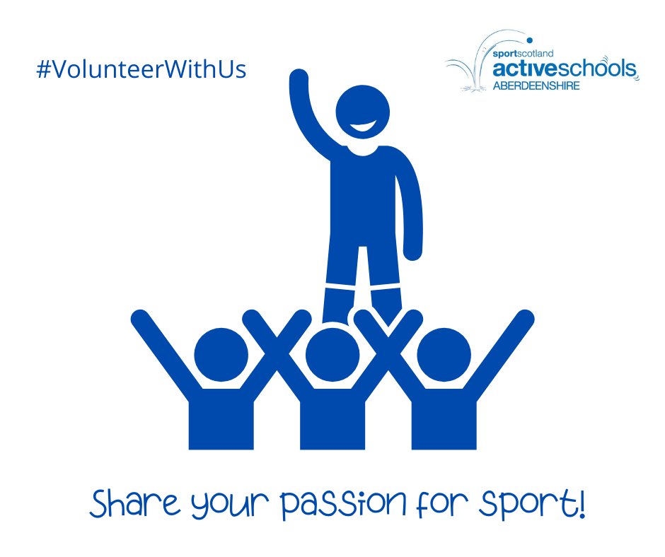 Active Schools & CSH Aberdeenshire (@asaberdeenshire) on Twitter photo We are looking for new volunteers to help develop more opportunities for children and young people <a href="/Aberdeenshire/">Aberdeenshire Council</a>
Have you got a real passion for sport and physical activity and want to share it?
You can email activeschools@aberdeenshire.gov.uk to find out more
#VolunteersWeek We are looking for new volunteers to help develop more opportunities for children and young people <a href="/Aberdeenshire/">Aberdeenshire Council</a>
Have you got a real passion for sport and physical activity and want to share it?
You can email activeschools@aberdeenshire.gov.uk to find out more
#VolunteersWeek