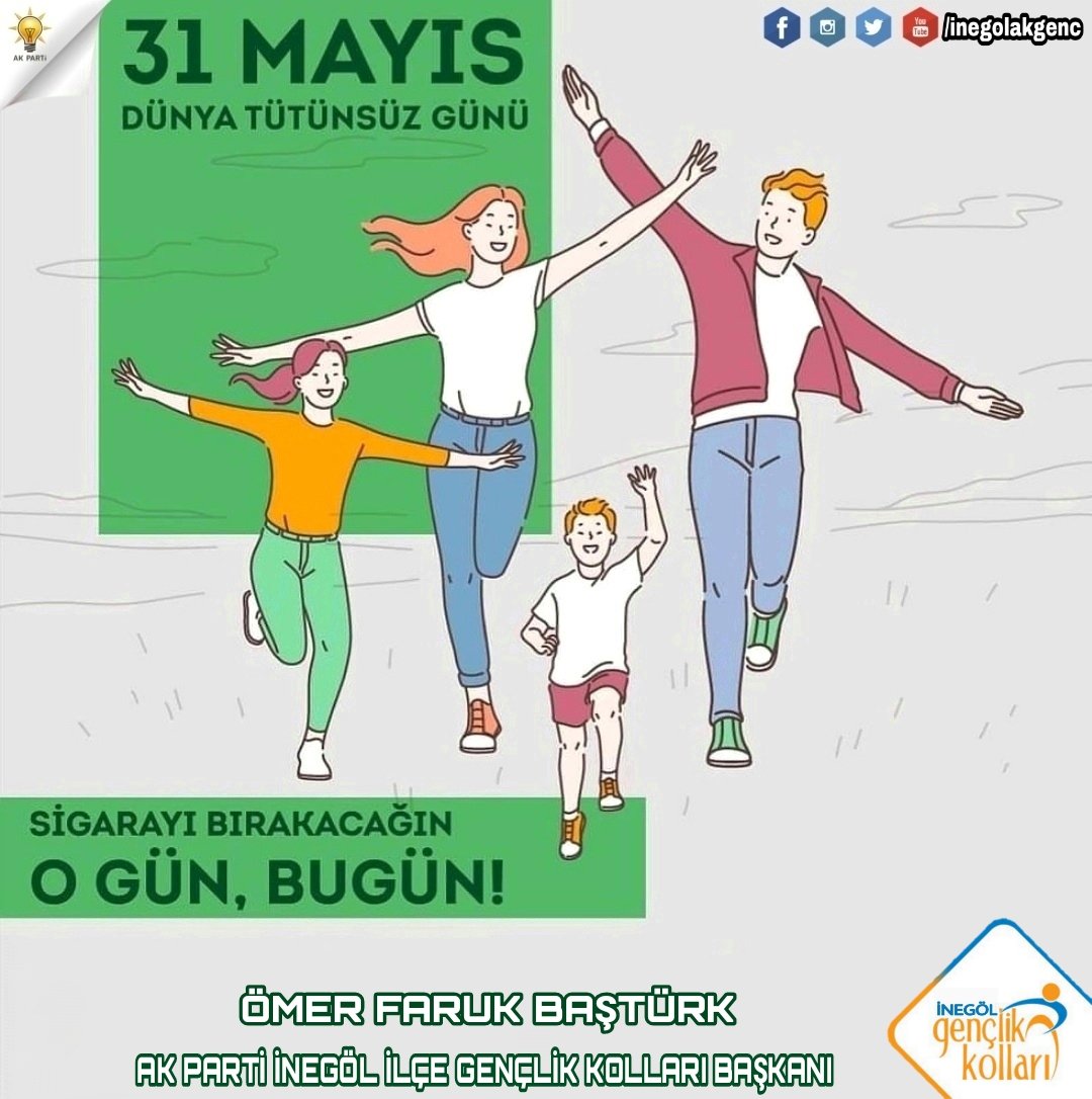 Sağlıklı yarınlarda, sağlığınızın daim olması için, bugün kendinize bir iyilik yapın ve sigarayı bırakın. 🚭
#31MayısDünyaTütünsüzGünü