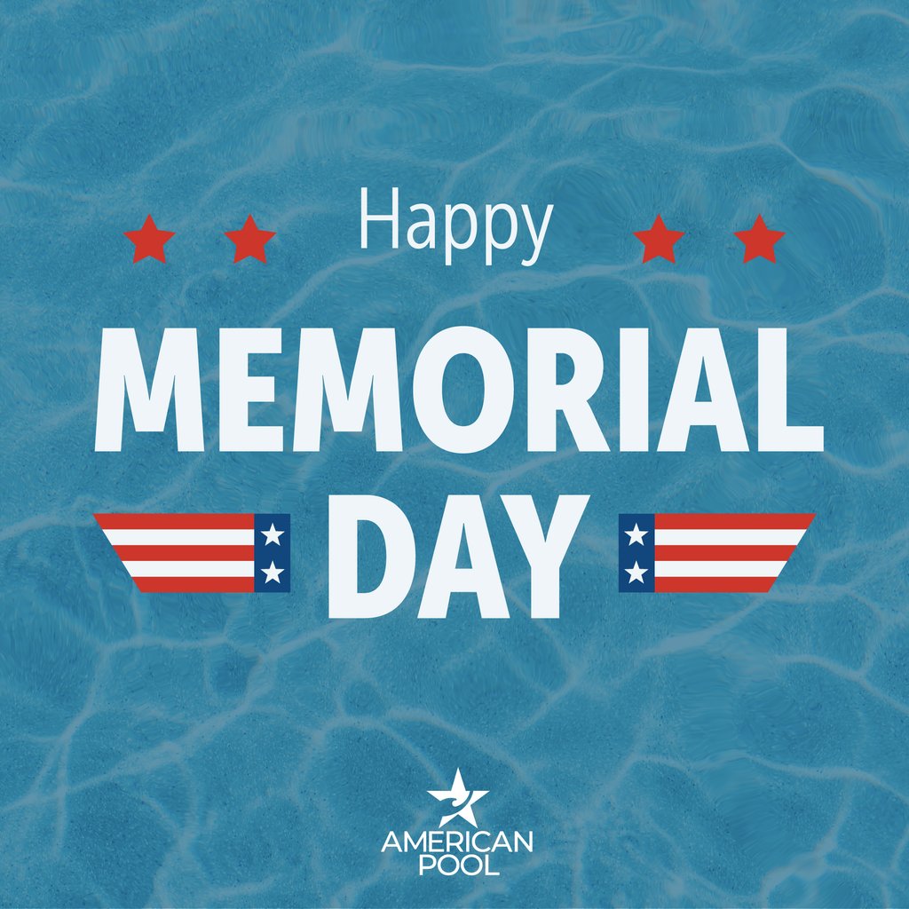 Happy Memorial Day from everyone here at American Pool! We hope you get to spend your day poolside with family and friends.
.
.
.
#americanpool #memorialday #funinthesun #poolside