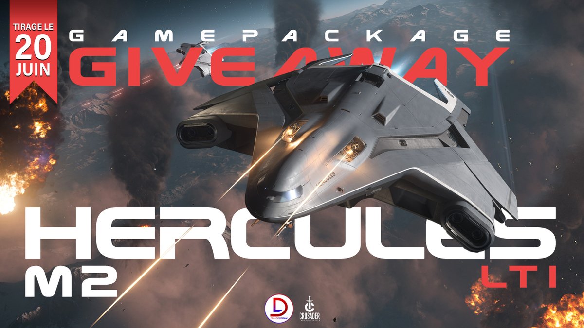 En partenariat avec <a href="/RobertsSpaceInd/">Star Citizen</a> : Nouveau #GIVEAWAY !

🍀Gagne ton GAME PACKAGE HERCULES M2 LTI 😱
📅Tirage au sort le Dimanche 20/06 à 19h

Pour participer c'est ici ➡️ gleam.io/S9zj3/giveaway…

Let's gooo ! 😍
#StarCitizen