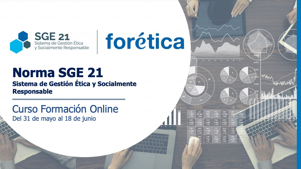 Hoy arranca el curso de nuestra plataforma de formación #ESGAcademy sobre la Norma <a href="/SGE21/">SGE 21</a>, dirigido a profesionales interesados en el aprendizaje y desarrollo de sistemas de gestión ética y socialmente responsable

Más información bit.ly/3mJetjX