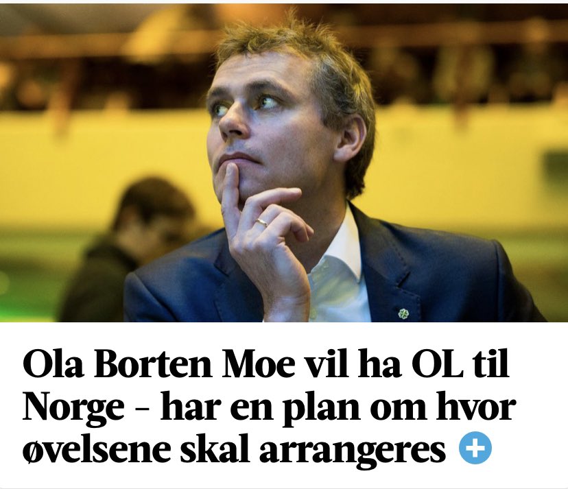 Heldigvis er det norsk idrett som tar stilling til om en skal søke om et nytt OL/PL til Norge og hvor eventuelle øvelser skal arrangeres. Dette minner meg litt om Egon i Olsenbanden «jeg har en plan» #idrettsforbundet #adressa
