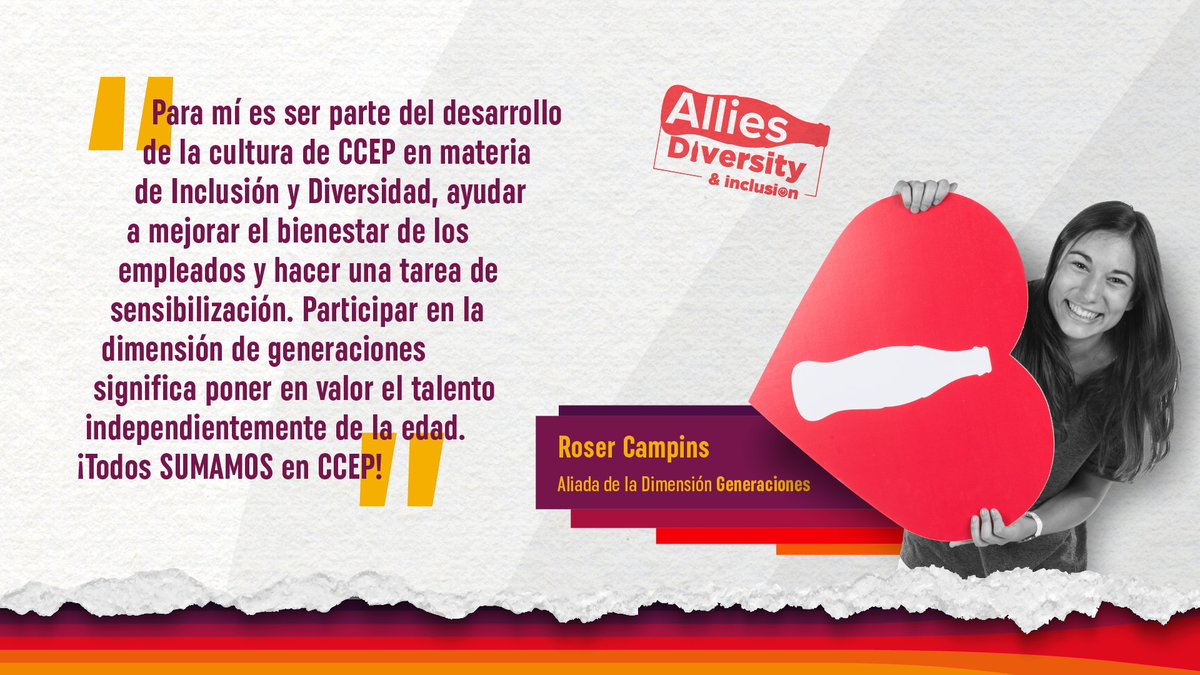 CocaColaEP_es's tweet photo. La edad es solo un número. Y esto no es un tópico, es un concepto fundamental que llevamos a la práctica a través de nuestro #ProgramaAliados.
Hoy conocemos a Roser Campins, nuestra Aliada de la dimensión "generaciones".
https://t.co/fcVu7io4PK https://t.co/UwzyOdztEO