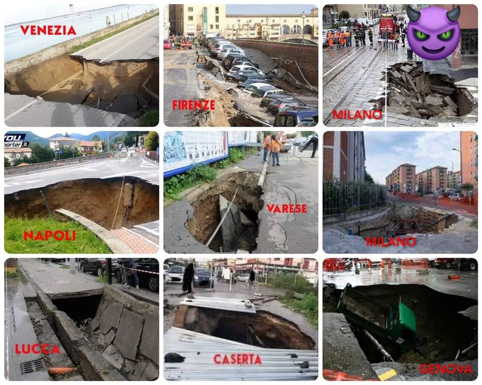susy43279731's tweet photo. Qualcuno avvisi il cazzaro verde, prima di fare commenti su  una buca  a #Roma di sciacquarsi bene la bocca prima di criticare #VirginiaRaggi https://t.co/sUXG45uHG7