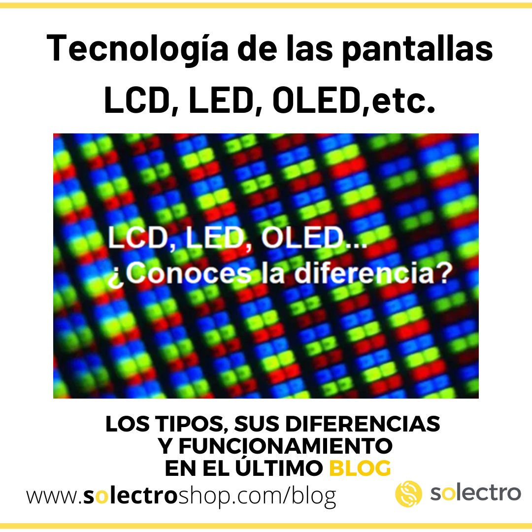 solectroshop's tweet image. Nuevo blog sobre las tecnologías y tipos de pantallas: LCD, LED, OLED, nanoCell, etc.
☀Te explicamos estas siglas y sus diferencias para que entiendas un poco más esta tecnología que a diario vemos
➡️solectroshop.com/es/blog/lcd-le…
#LED #LCD #Solectroblog #OLED #nancoell #amoled