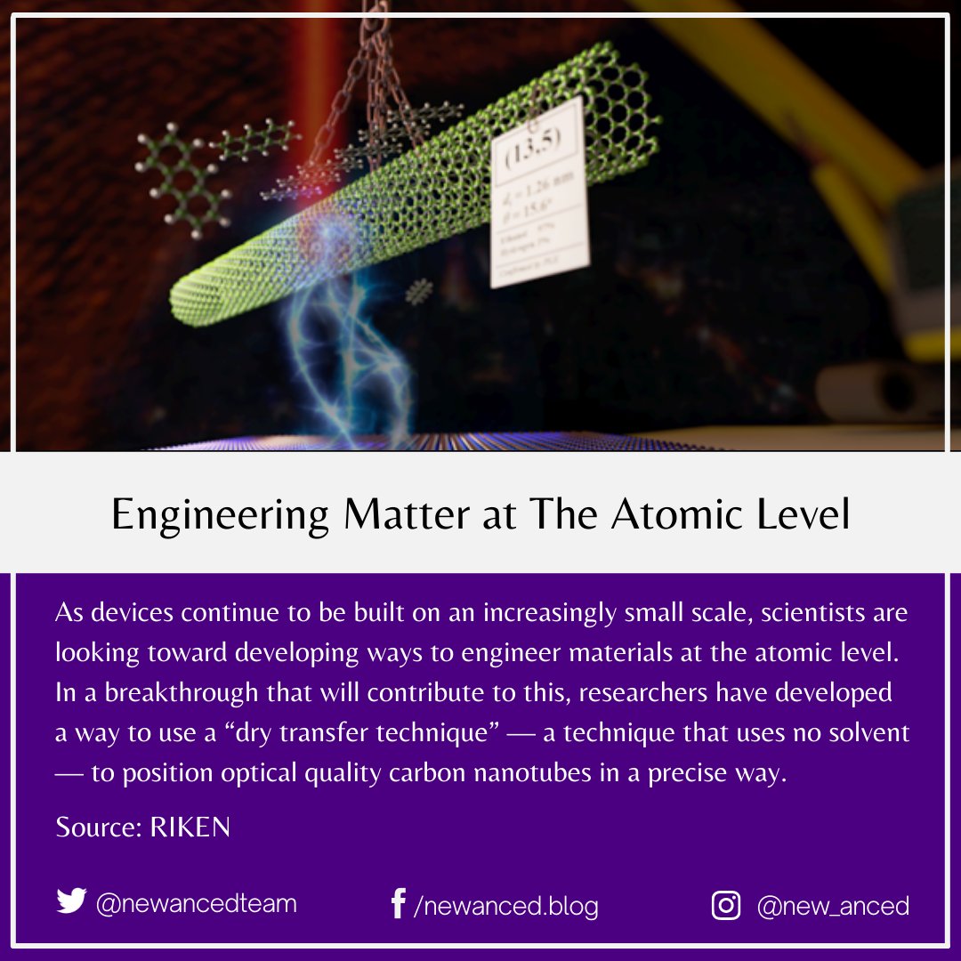 sciencenstuf's tweet photo. Engineering Matter at The Atomic Level
Source: RIKEN
📷 RIKEN
#science #news #engineering #matter #atomiclevel #drytransfertechnique #carbonnanotubes #solvent #opticalquality #led #photons #singleelectrontransistors #riken
https://t.co/v5n1uzHiug https://t.co/EoSfx1nzQ2
