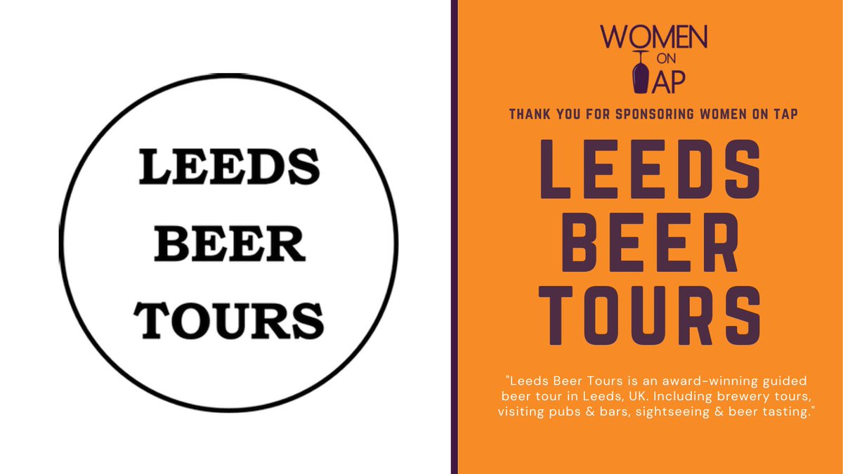 Thanks to @LeedsBeerTours for supporting #WOTfest!
You can help Women on Tap to continue to grow via Patreon - bit.ly/3hM59Lu