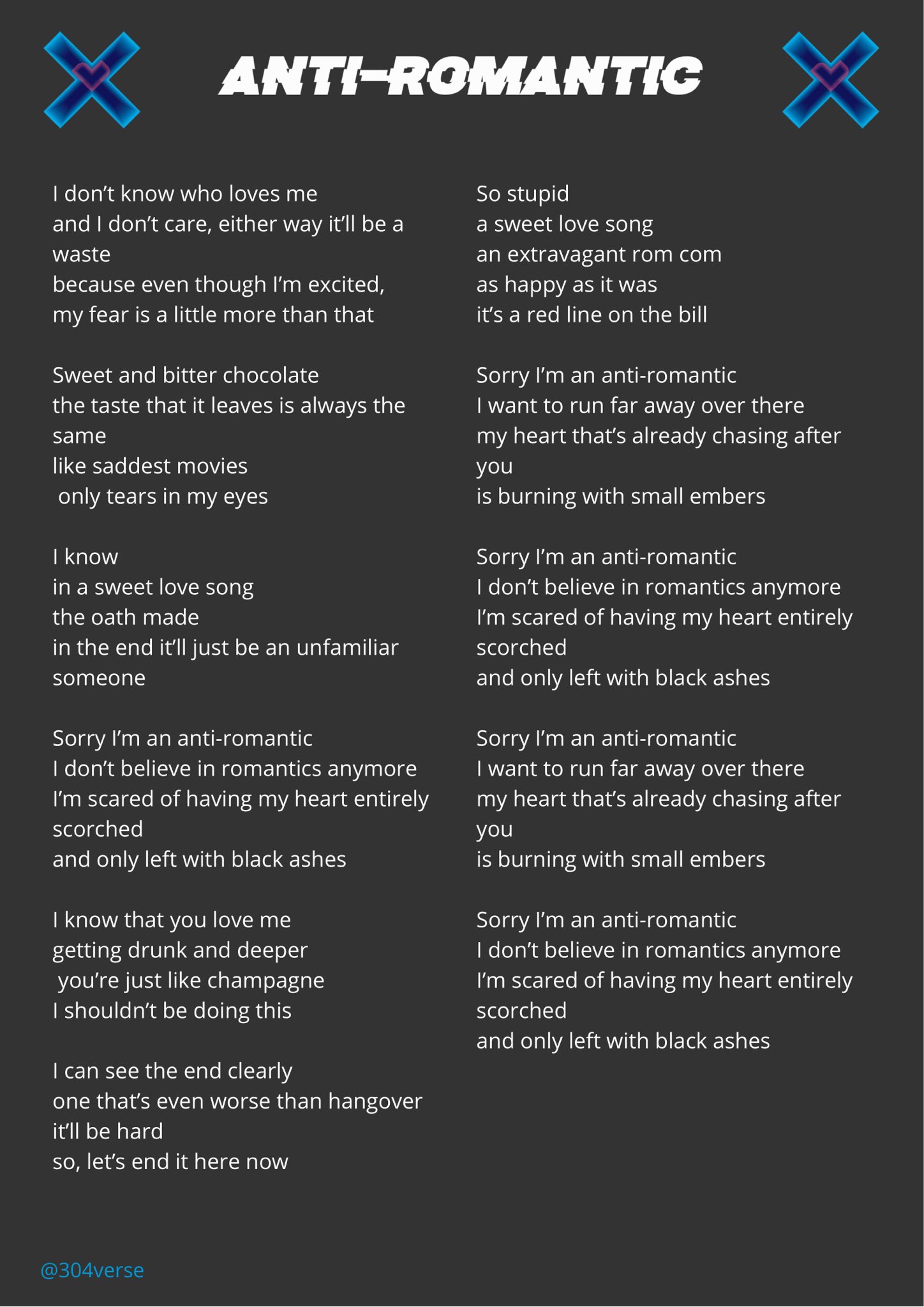 ً🤍 on Twitter "AntiRomantic English Lyrics Translations TXT_FREEZE 