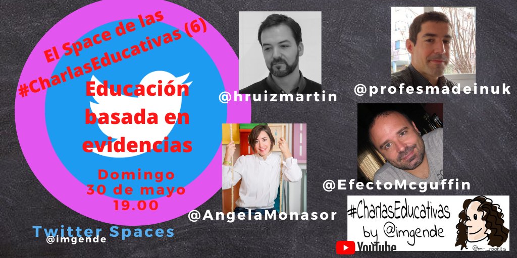 🟣 Aquí está la grabación de dos horas de la charla sobre Educación basada en evidencias.
En podcast:
wke.lt/w/s/19Ct-t
En YouTube:
youtu.be/Srj4EBvYr-A
¿Se acabaron los Spaces de las #CharlasEducativas?
No, pero buscaremos un nuevo horario. Os informaré.