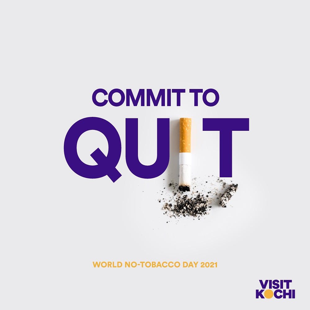 KochiVisit's tweet photo. ഇന്ന് ലോക പുകയില വിരുദ്ധ ദിനം. 

Commit to quit എന്ന കാംപയിനിലൂടെ ഈ അകടകരമായ അഡിക്ഷൻ നിർത്താനുള്ള ബോധവത്കരണം നടക്കുകയാണ്. പുകയില ഉപയോഗം നിർത്താൻ സഹായം വേണ്ടവർക്ക് 1800-11-2356 എന്ന ഹെൽപ്പ്ലൈൻ നമ്പറിൽ ബന്ധപ്പെടാം. 

#visitkochi #kochi #CommitToQuit #AntiTobaccoDay https://t.co/U6d4WlLs0C