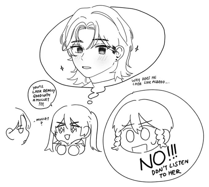 hutao and venti are xiao's self proclaimed hairdressers 