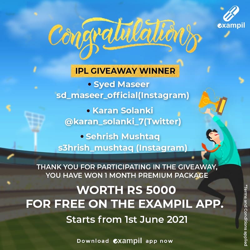 myexampil's tweet photo. Congratulations to the winners 🎉❤️

Dm us with your phone number and email id before 7p.m 

Subscription will begin from 1st June,2021 and is valid for 1month!!!

#contestalert #contest #giveaway #giveaways #giveawayindia #neetlegends
#ncertbiology #medicalstudent #medicalezam https://t.co/L9V1bQpks0