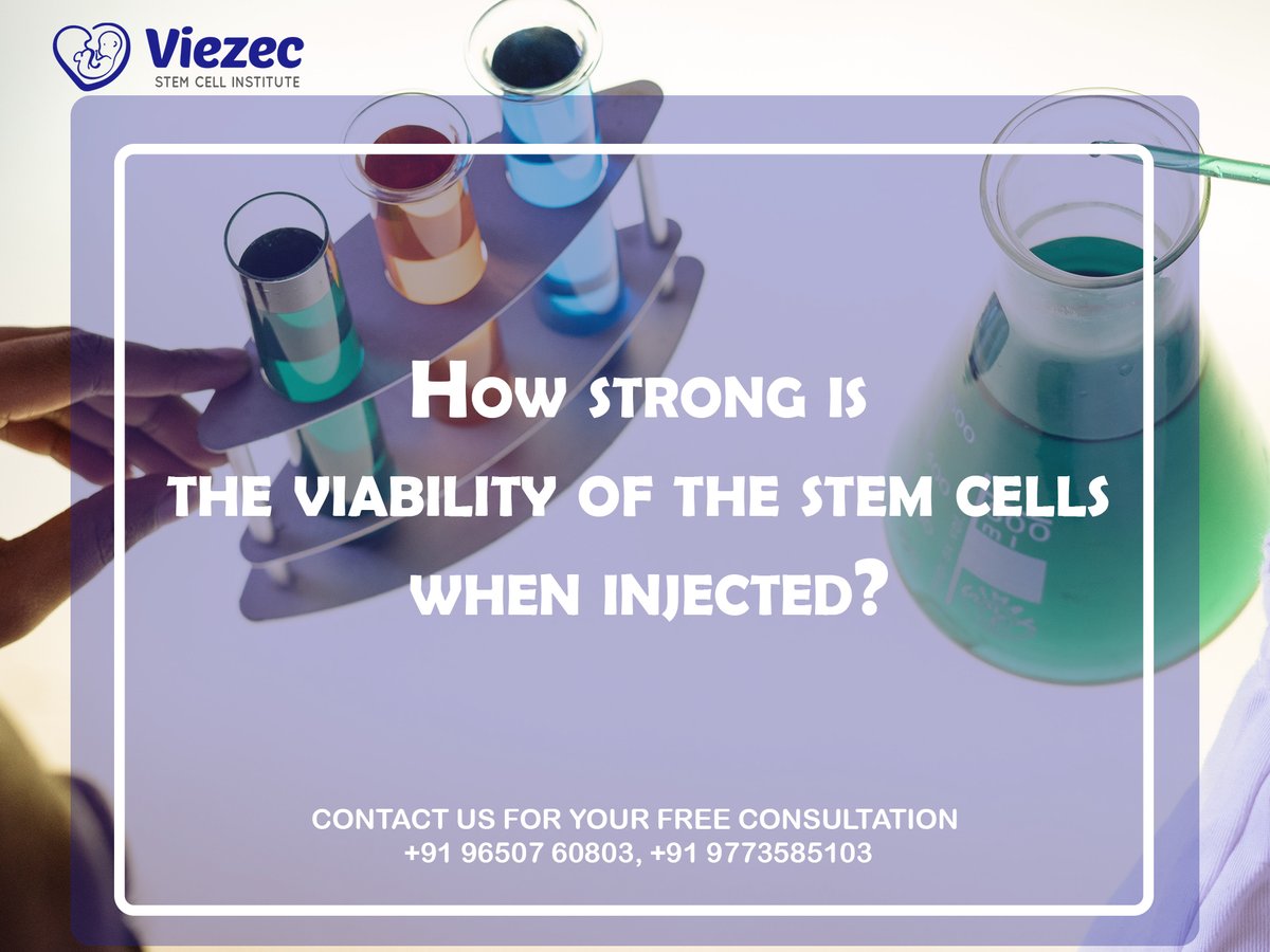 viezec's tweet photo. How Strong Is The Viability Of The Stem Cells When Injected?

To know more about Stem Cell Treatment visit https://t.co/HaAtducjld or Call us at +91-9650760803 or write an email to info@viezec.com
#stemcellinjected #stemcellcure #regenerativemedicine  #symtons #effects https://t.co/sew7DEZigw