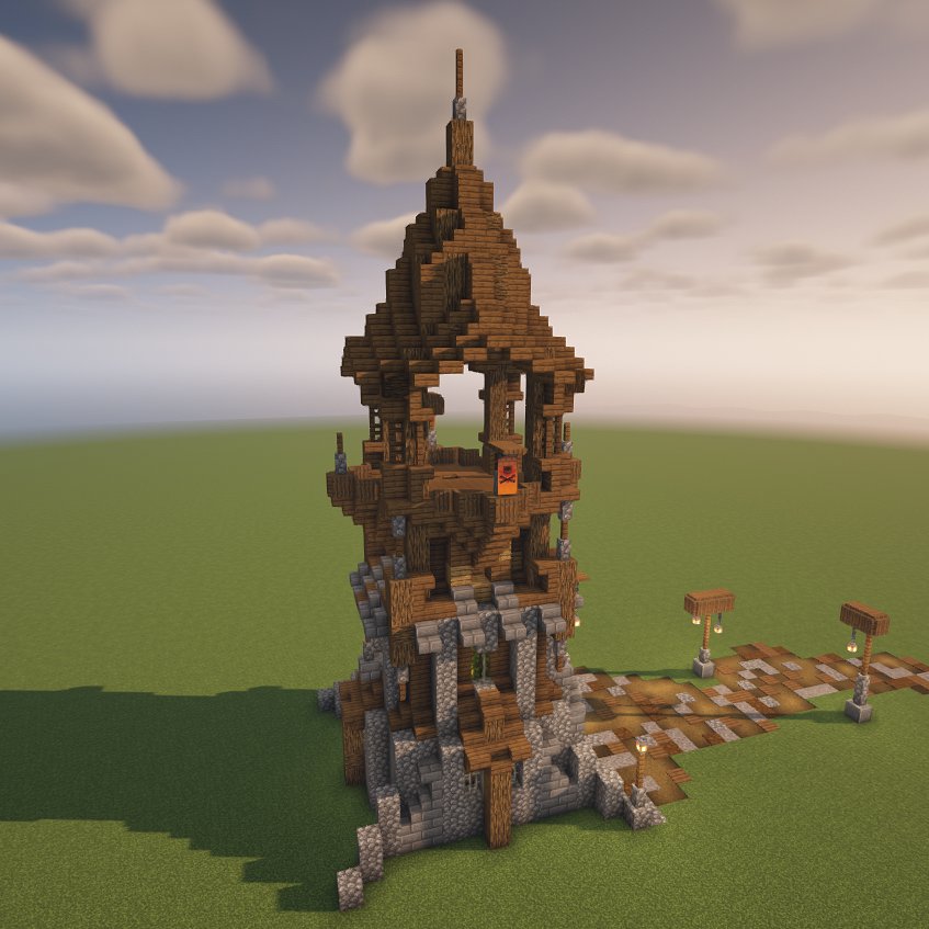 Prophet368's tweet photo. Torre medievale - Video in time-lapse https://t.co/P1dcTpWbRQ

#minecraft #minecraftbuilds #medieval #rustic #3dart #3dmodel #celtic #outpost #tower https://t.co/chs924hTpF
