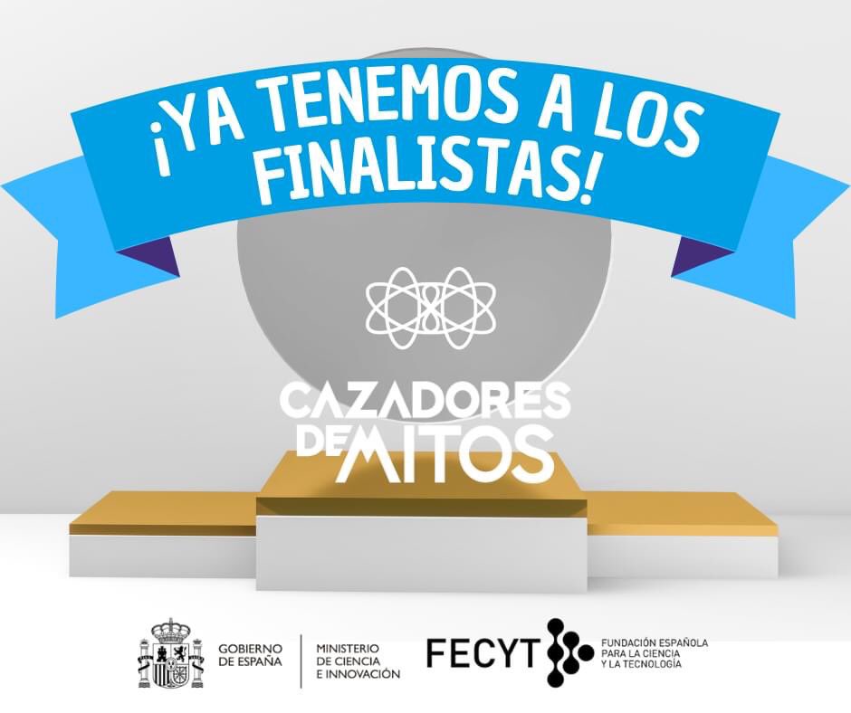 💙💚Este año participamos en”Cazadores de mitos”💭organizado por la #FECYT Fundación Española para la Ciencia y la Tecnología.Y nuestros alumnos finalistas han sido Vicent Navarro, Carles Mas, Javier Llosá y Álvaro. Genial!!!👏👏
#SoyDeLaPurísimaTorrent
#cazadoresdemitosFECYT