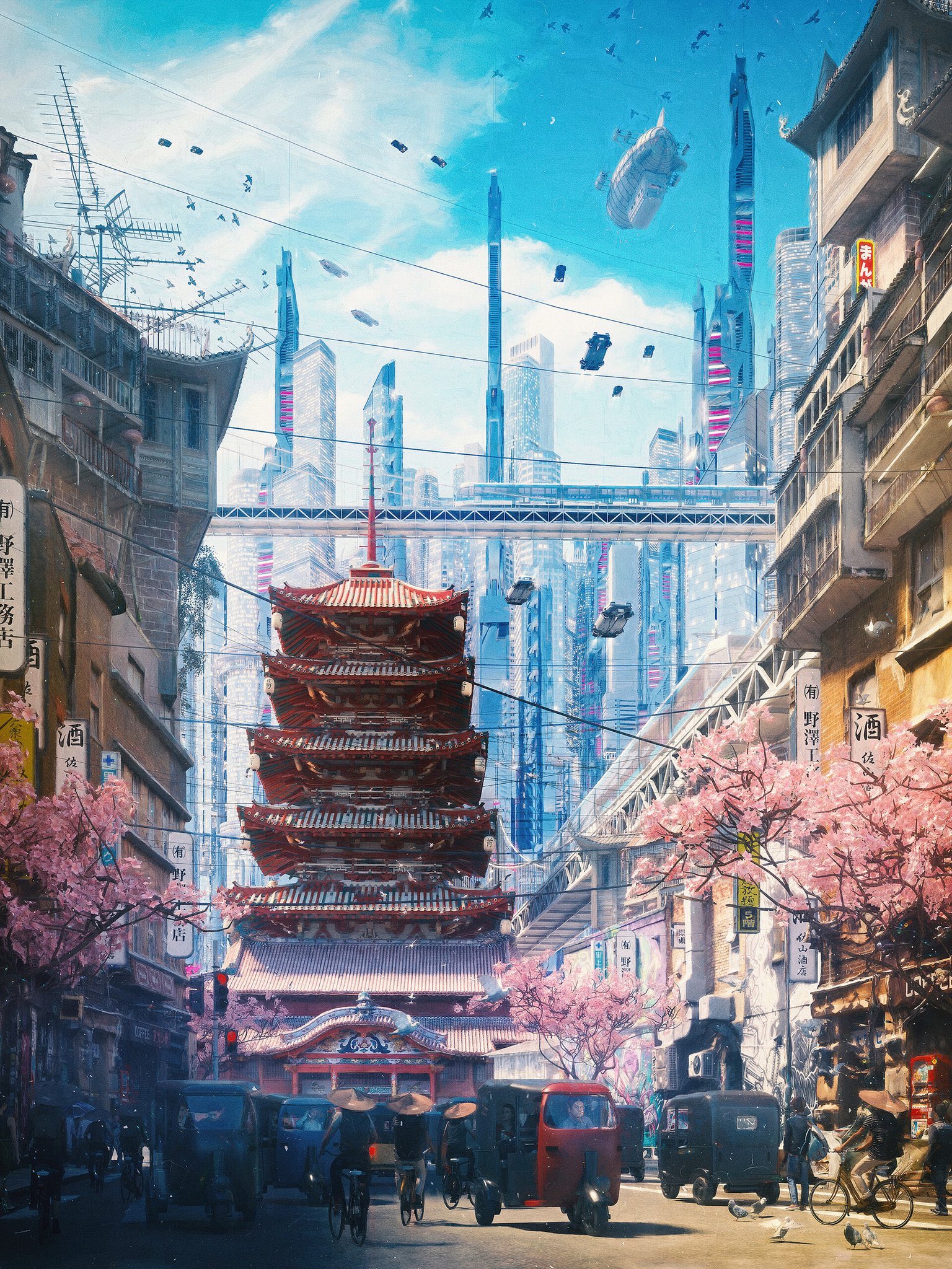 クラウドパンク 公式 そびえる絶景に鳥肌が立つ イラスト Sf 絵 細かい ゲーム好きと繋がりたい ゲーム好きな人と繋がりたい ゲーム実況者好きさんと繋がりたい T Co J21b6rnhih Twitter