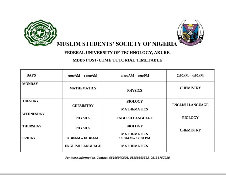 MSSN FUTA education