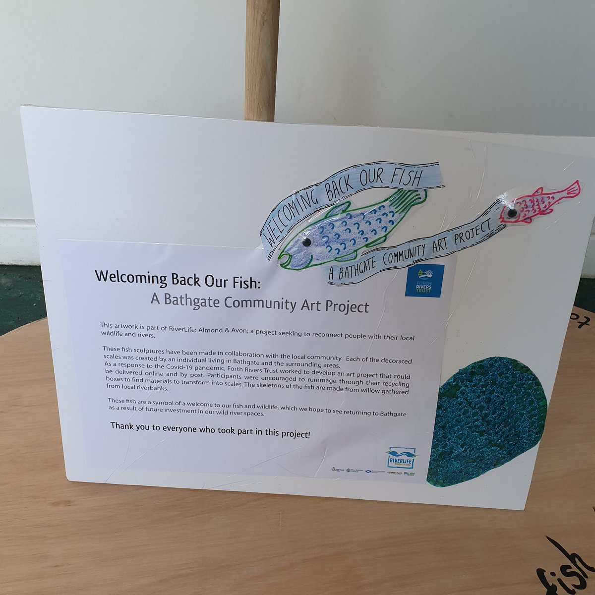 We are delighted to host these beautiful sculptures from <a href="/ForthRiversT/">Forth Rivers Trust</a> for the next week.  Beautifully creative, and causing smiles all round.  We think this is #5*art and #5*creativity