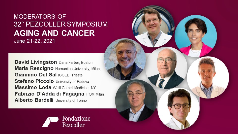 #PezcollerSymposium2021

Excited to introduce the #Moderators and members of the Standing Scientific Committee: David Livingston, <a href="/maria_rescigno/">Maria Rescigno</a>, Giannino Del Sal, <a href="/FdAdF66/">Fabrizio d'Adda di Fagagna</a>, Stefano Piccolo, <a href="/Albert0Bardelli/">Alberto Bardelli</a>, @MassimoLodaMD

Registrations CLOSING TODAY➡️lnkd.in/diiHS33