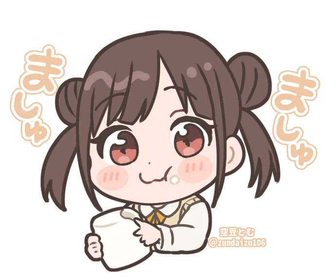 #今月描いた絵を晒そう
ちよこがねちゃんとちょこりんぜちゃんともちもちよこ🍫🌈🥳 