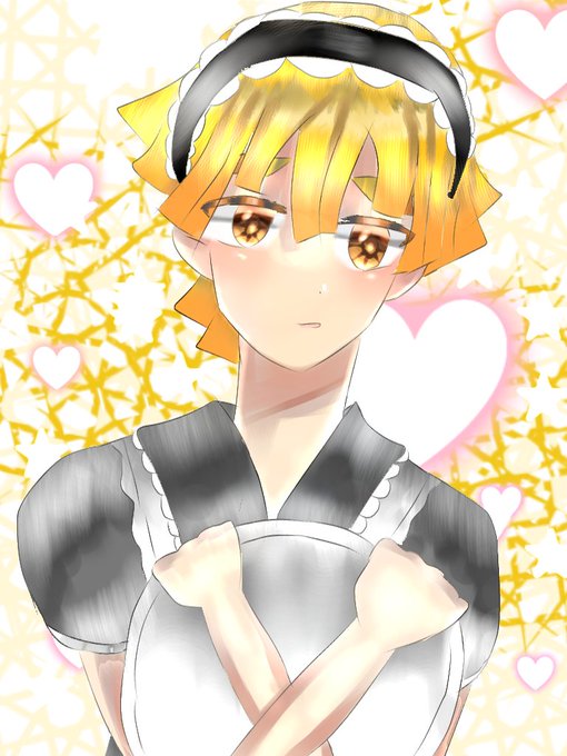 美咲💫みーちゃん🎴🤠さんがTwitterに投稿した我妻善逸(鬼滅の刃)のイラスト。