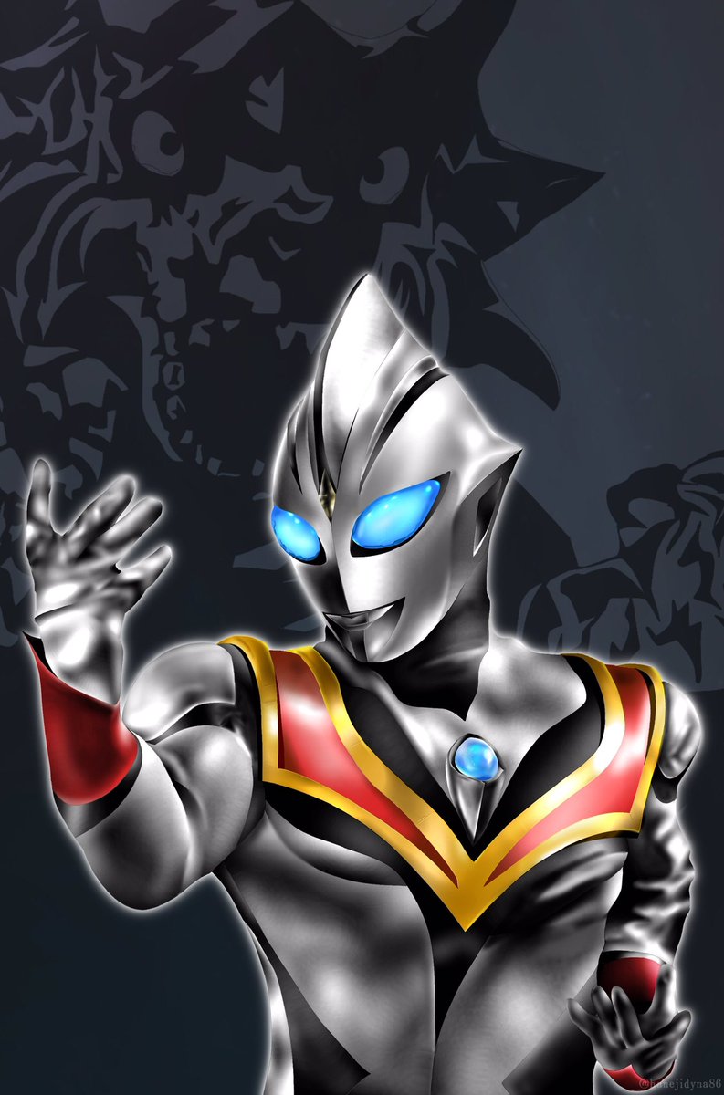 強く未来を求めても ウルクロz ウルトラマンティガ イーヴィルティ ハネジダイのイラスト