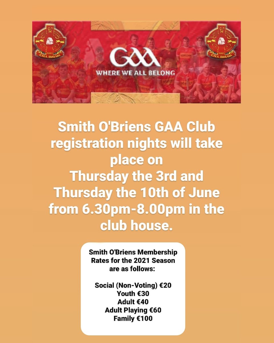 SOBGAA's tweet photo. 🄲🄻🅄🄱 🅁🄴🄶🄸🅂🅃🅁🄰🅃🄸🄾🄽 🄽🄸🄶🄷🅃

Link to Foireann :

https://t.co/fusyQTI44j https://t.co/YGAYlwGUXc