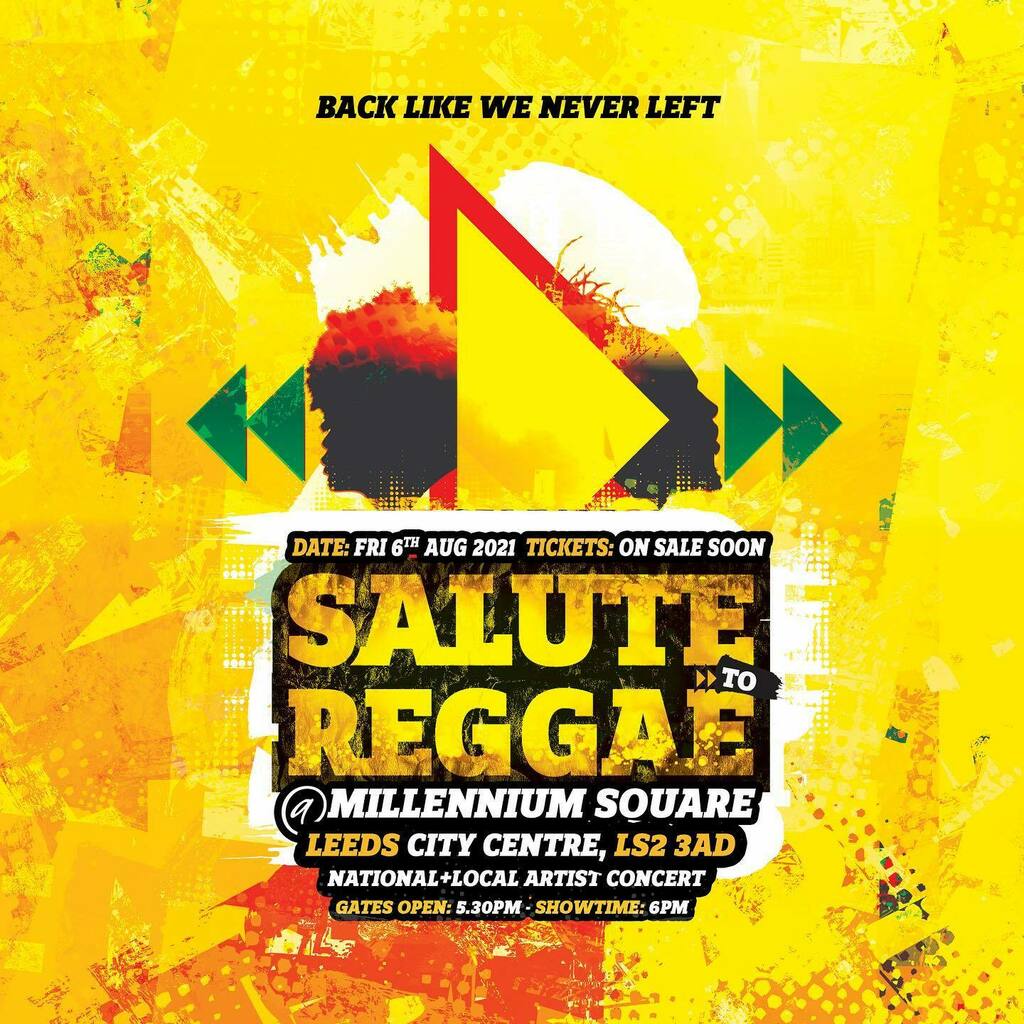 blkmusicfest's tweet photo. Back like we never left - Salute To Reggae 2021 #salutetoreggae #salutetoreggae2021 #blackmusicfestival #leeds #millenniumsquareleeds more info to come https://t.co/WNw1ImDacv