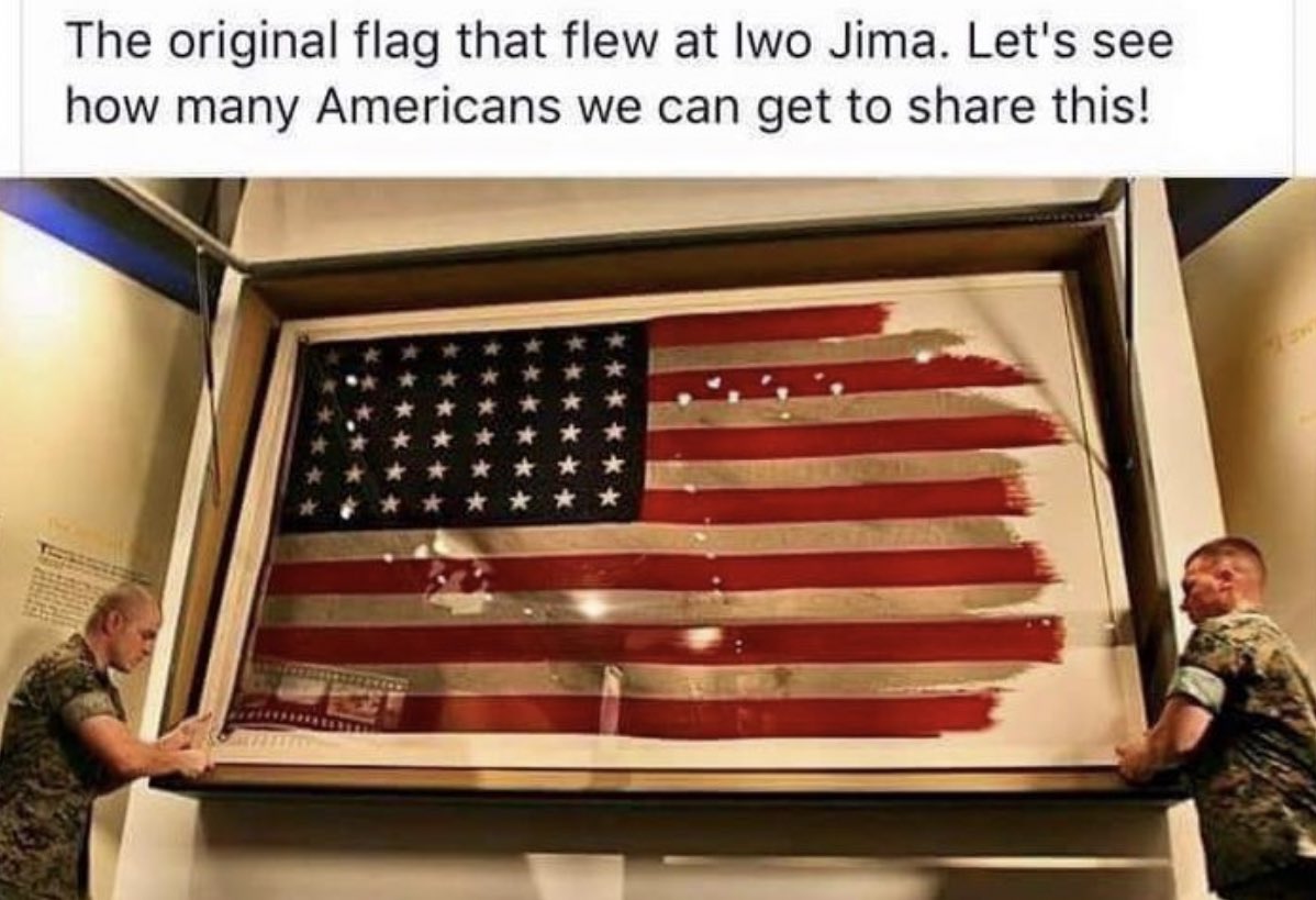 SicarioScott's tweet image. The Original Flag That Flew At 
Iwo Jima 👇🏼
