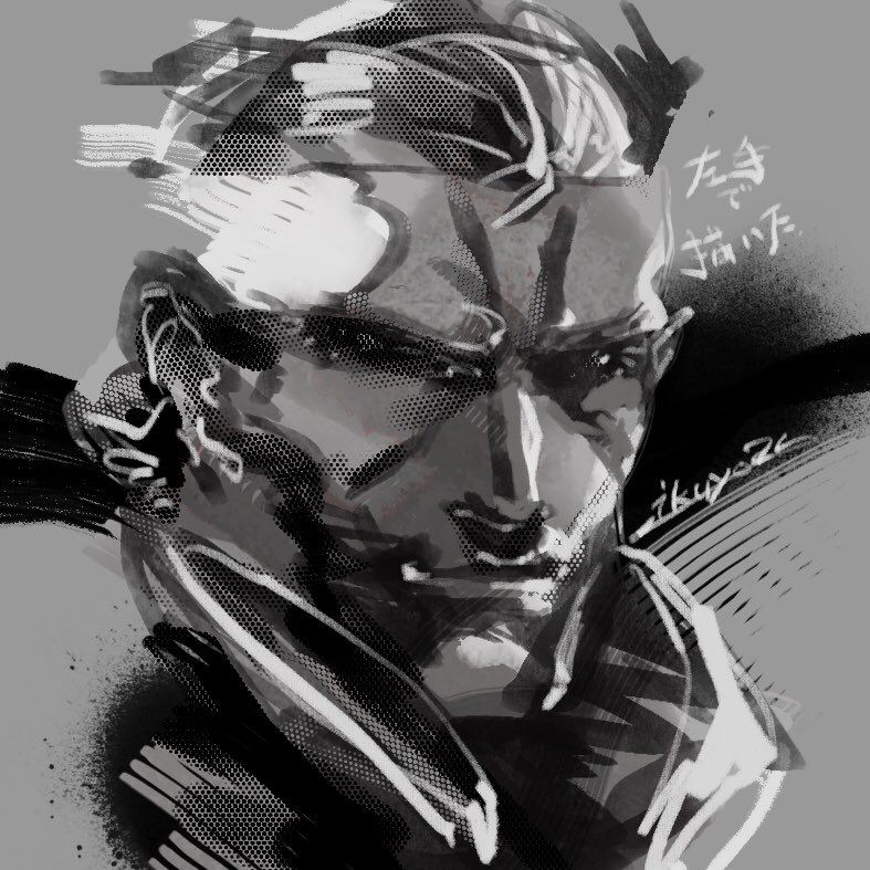 Ikuyoan 久しぶりに左手でスネーク描いたけど間が開くともとにもどっとる