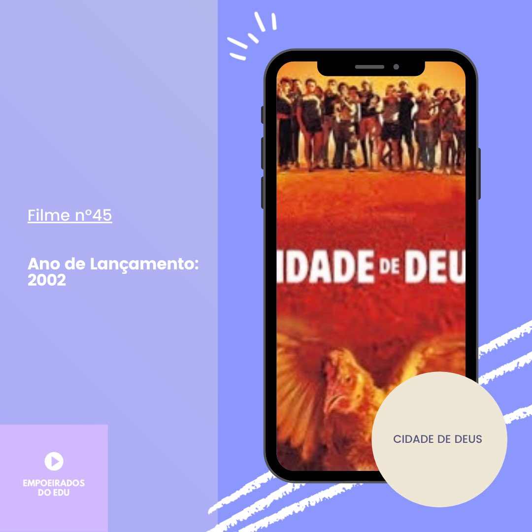 eduschnaider76's tweet photo. O 45º filme dos Empoeirados do Edu é Cidade de Deus (2002), dirigido por Fernando Meirelles e Kátia Lund e com um elenco composto por Alexandre Rodrigues, Leandro Firmino, Seu Jorge e Douglas Silva.
#empoeiradosdoedu #cidadededeus #fernandomeirelles #katialund https://t.co/gAozuqDWXl