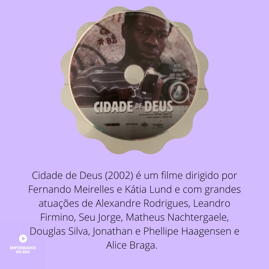 eduschnaider76's tweet photo. O 45º filme dos Empoeirados do Edu é Cidade de Deus (2002), dirigido por Fernando Meirelles e Kátia Lund e com um elenco composto por Alexandre Rodrigues, Leandro Firmino, Seu Jorge e Douglas Silva.
#empoeiradosdoedu #cidadededeus #fernandomeirelles #katialund https://t.co/gAozuqDWXl