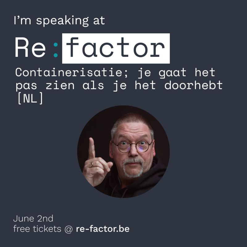 As woensdag geeft Jan Buurman een inspirerende sessie over #Containerisatie tijdens Re:Factor, hét evenement over software development! Als je voorbij de techniek kijkt, dan ga je de werkelijke potentie inzien! Meer info &amp; inschrijven: hubs.ly/H0Ph3hX0
#refactor #openshift