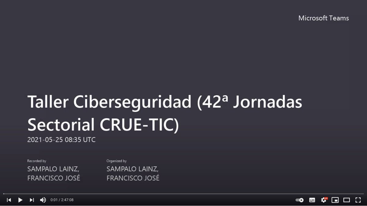 📣 Ya están disponibles en el canal de Youtube de #CRUETIC los vídeos de los talleres de la 42º Jornada de la sectorial CRUE-TIC sobre #ciberseguridad, #microcredenciales y el proyecto #ErasmusWithoutPapers 
▶️youtube.com/playlist?list=…
