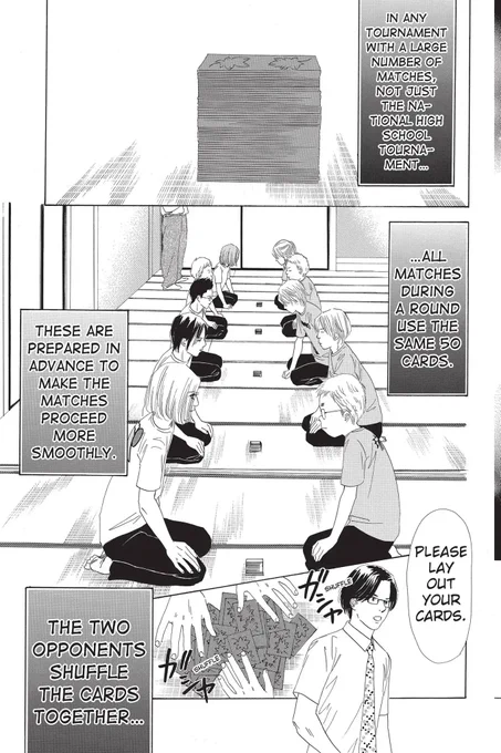 I just read this part of the manga and it finally explained some things to me lol the anime skipped the explanation over and i thought "??? How do all the matches have 3 character cards and only one 1 syllable card??????" And "How does taichi know the dead cards of other matches" 