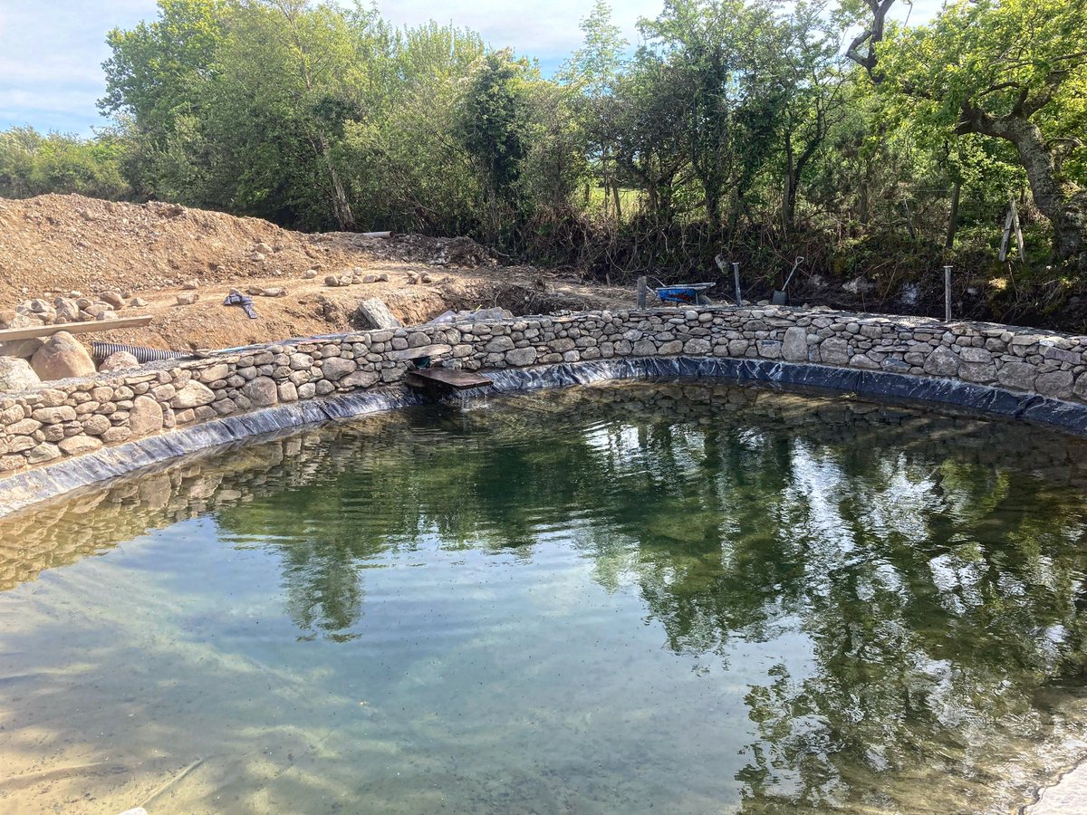 llyrg_jones's tweet photo. The fish breeding pond not too far off from completion. Y pwll magu pysgod ddim yn rhy bell o gael ei gwblhau. https://t.co/M0T09Jl4G9