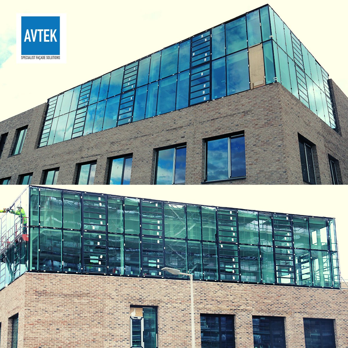 Avtek_Fife's tweet photo. #ClydebankMedicalCentre Avtek’s curtain walling, windows and doors along with bespoke metal work solution progressing well at this BAM Construction site in Clydebank. Designed by Anderson Bell &amp; Christie for NHS Greater Glasgow and Clyde through their partner, hub West Scotland. https://t.co/kba8YypDWN