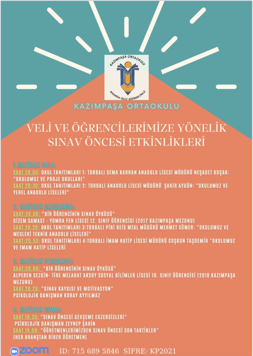 LGS öncesi, veli ve öğrencilerimize yönelik etkinliklerimiz.👇🏻