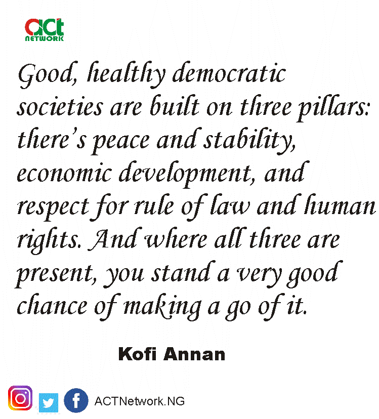 ActNetworkNG's tweet photo. Societies are built on three pillars. #ACTNetwork https://t.co/bjzF0rX4gl
