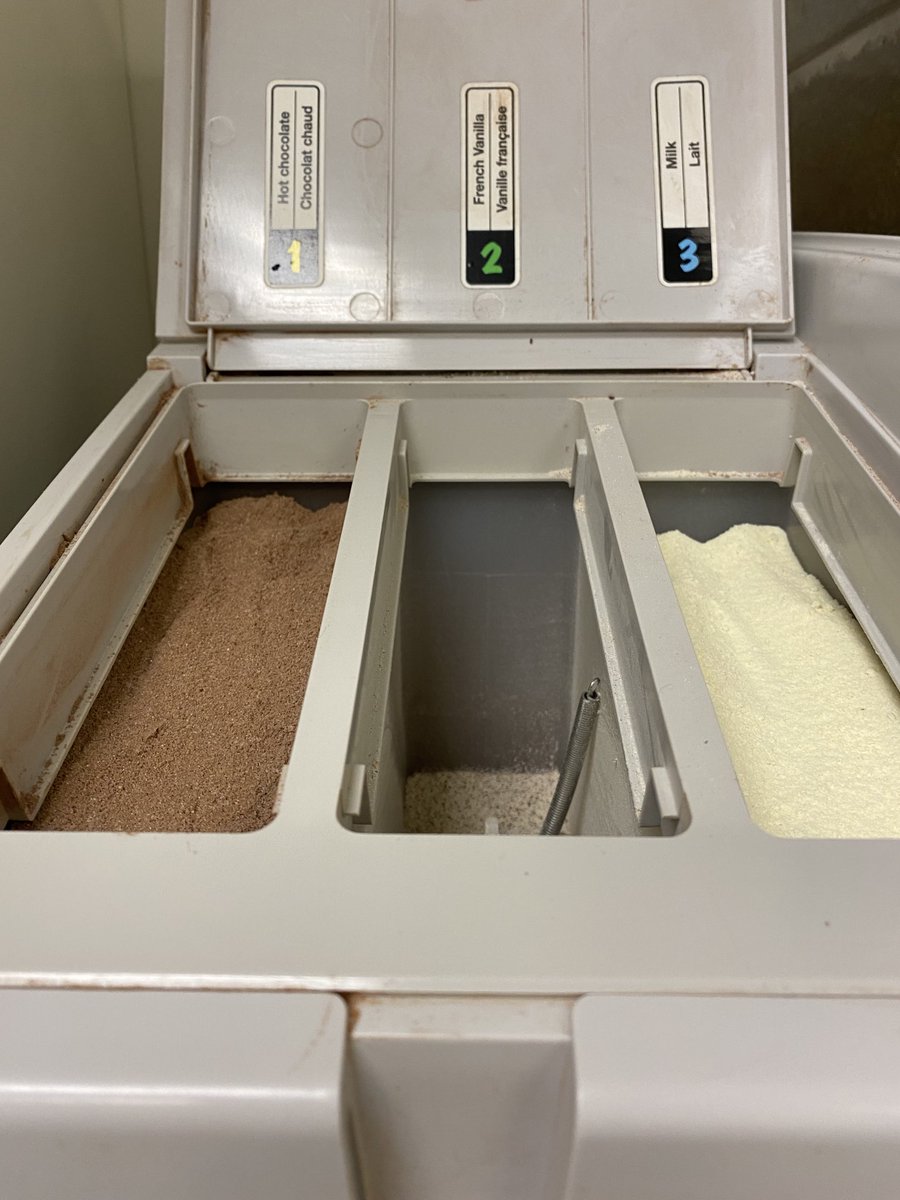 RecksiedlerDean's tweet image. It would seem some working weekends ⁦@NEWS1130⁩ have a bit of a #sweettooth. #frenchvanilla #almostempty #coffee #newsroomsurvival