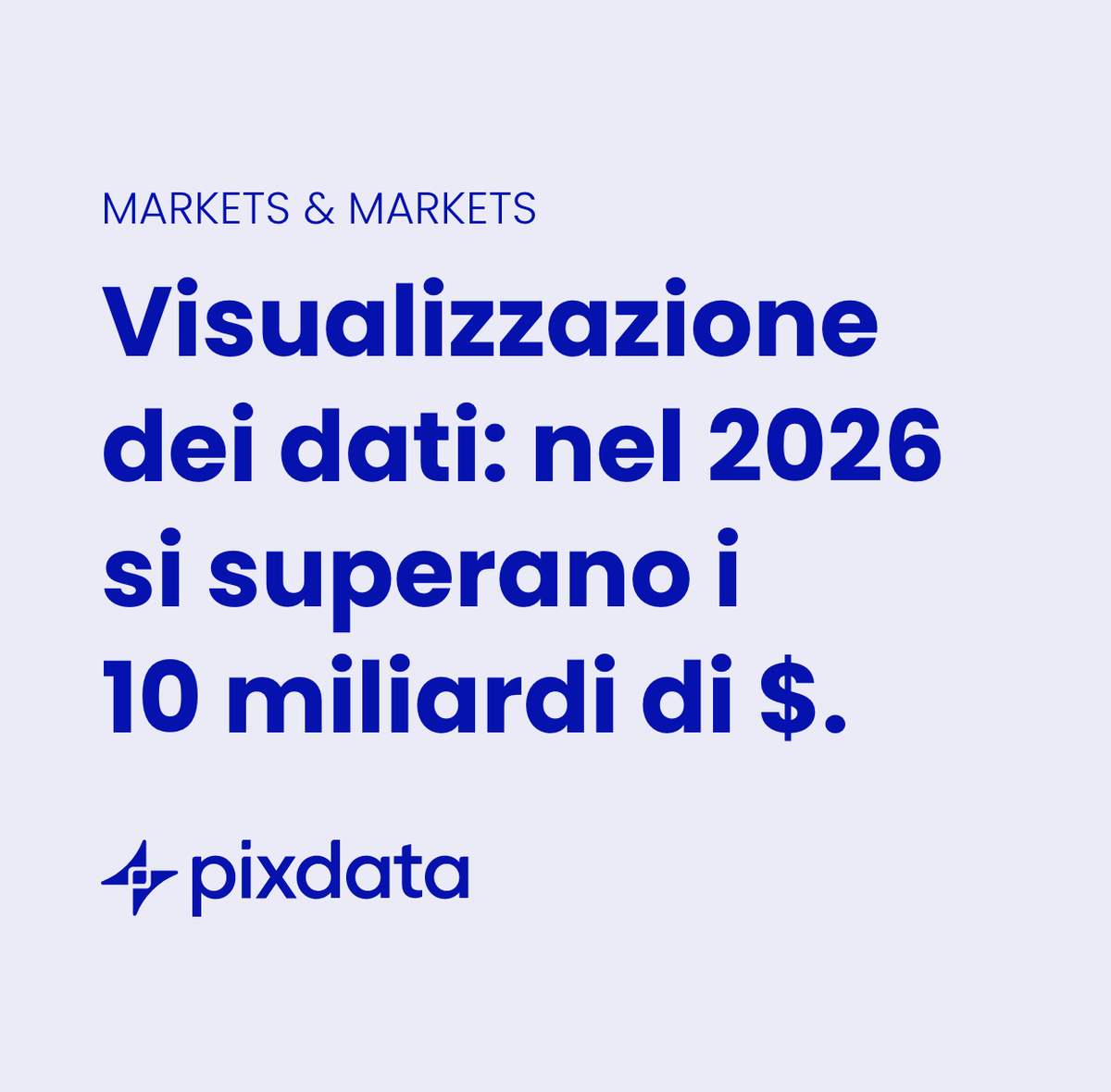 PixdataHQ's tweet photo. https://t.co/3rGkdKuwNt ha pubblicato un rapporto che sviscera il mercato della #DataVisualization. Secondo le proiezioni si passerà dall’attuale valore di 5.9 miliardi di $ agli oltre 10 miliardi. https://t.co/rRM5BMXOTx