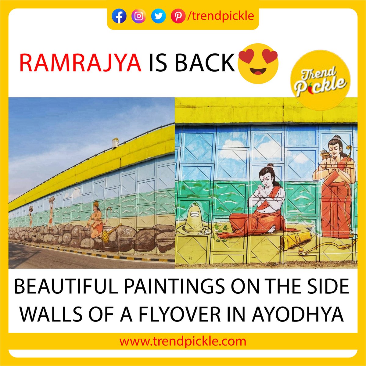 trendpickle's tweet photo. #ramrajya #Ayodhya  #wallpainting https://t.co/wAeQF4EBWv