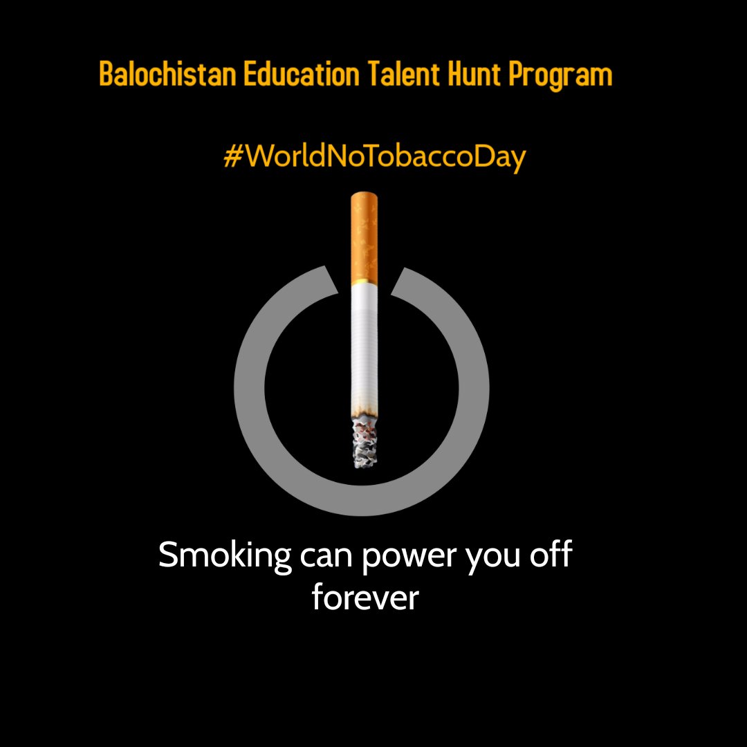 BalochistanEduc's tweet photo. World No Tobacco Day is observed around the world every year on 31 May. This yearly celebration informs the public on the dangers of using tobacco.

#BethP 
#education 
#skooking https://t.co/TyQlcOBejW
